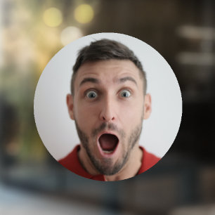 Selfie   Funny Birthday Bachelor party Your Face Raamsticker