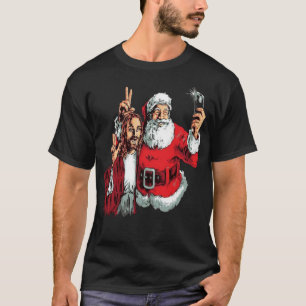 selfie Jésus et Père Noël T-shirt essentiel