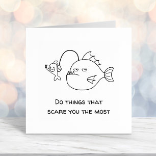 Selfie met Anglerfish Trust Quote Zelfinktende Stempel