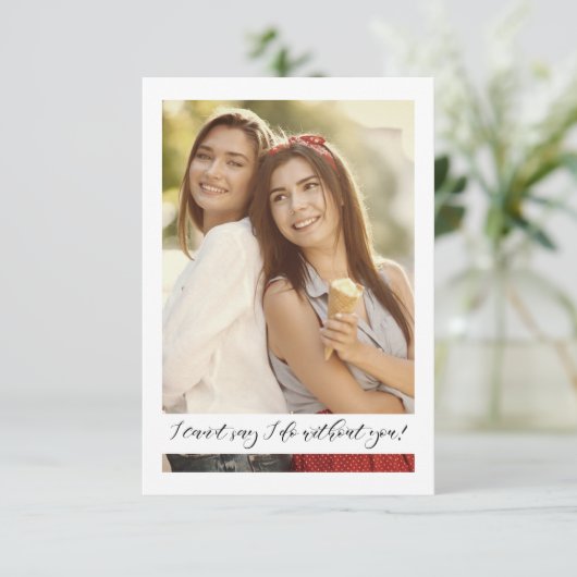 Selfie Photo Proposal Will You Be My Bridesmaid (Staand voorkant)