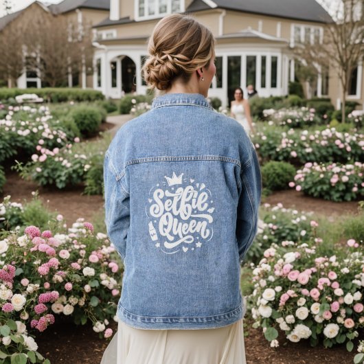 Selfie Queen Denim Jacket (Huwelijk Achterkant)