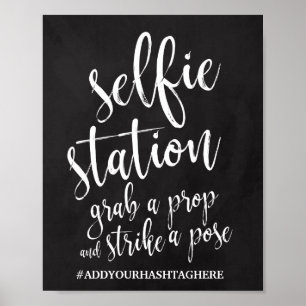 Selfie Station Krijtbord 8x10 Trouw Teken Poster