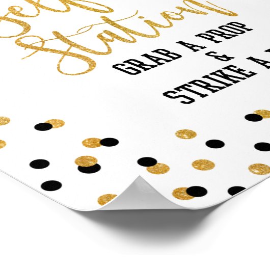 Selfie-station Pak een prop-Afstuderen-teken Poster (Hoek)