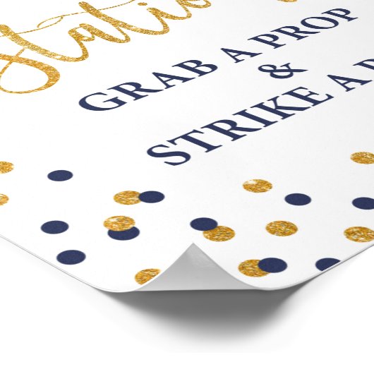 Selfie-station Pak een prop en strik een poststemp Poster (Hoek)