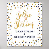 Selfie-station Pak een prop en strik een poststemp Poster (Voorkant)