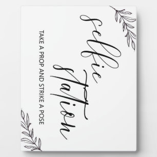 Selfie-station Tabletop Plaque met Easel Fotoplaat