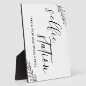 Selfie-station Tabletop Plaque met Easel Fotoplaat (Zijkant)