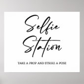 Selfie-station Trouwbord Poster (Voorkant)