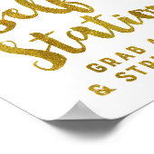 Selfie Station Wedding Sign Gold Confetti Poster (Hoek)