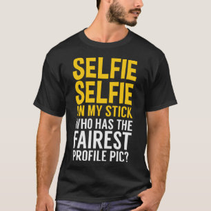 Selfie Stick profiel Pic sprookjeslezers T-shirt