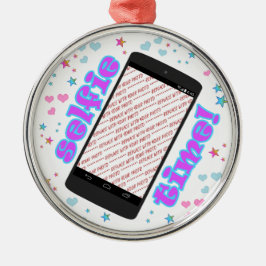 Selfie tijd! Smart Phone Shape Foto Lijst Metalen Ornament