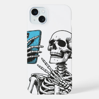 Selfie-Time Skeleton Phone Case iPhone 15 Plus Case