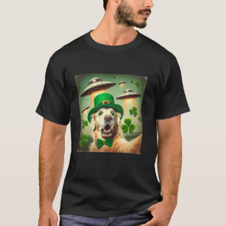 Selfie UFOs Golden Retriever Kind Mannen Vrouwen S T-shirt