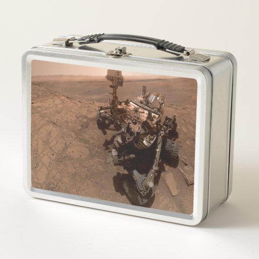 Selfie van Mars Curiosity Rood Marslandschap (Voorkant)