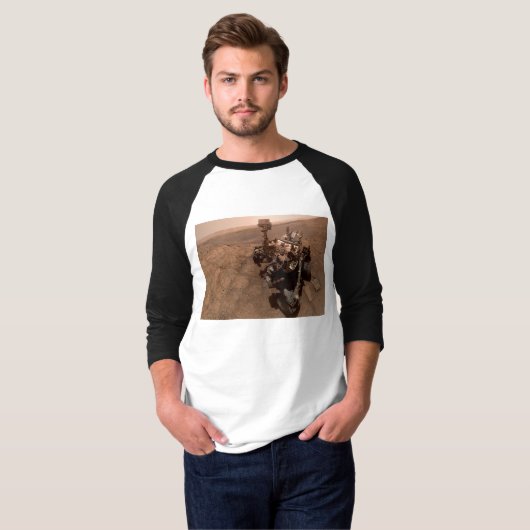 Selfie van Mars Curiosity Rood Marslandschap T-shirt (Voorkant volledig)