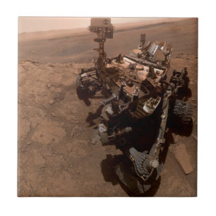 Selfie van Mars Curiosity Rood Marslandschap Tegeltje