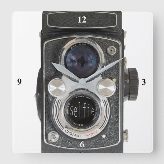 Selfie Vierkante Klok (Voorkant)