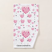 Selflove inspirational quote sweet heart and start (Serviette à main)