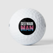 Selfmade Man Transgender Trans Pride Flag Transsex Golfballen (Voorkant)