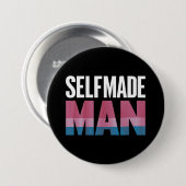Selfmade Man Transgender Trans Pride Flag Transsex Ronde Button 7,6 Cm (Voorkant /achterkant)