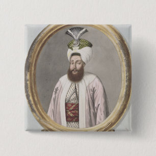 Selim III (1761-1808) Sultan 1789-1807, uit 'A Se Vierkante Button 5,1 Cm