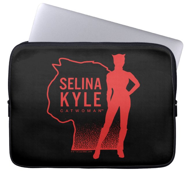 Selina Kyle Catoman Outline Logo Laptop Sleeve (Voorkant)