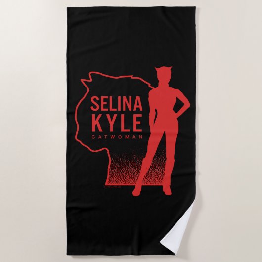 Selina Kyle Catoman Outline Logo Strandlaken (Voorkant)