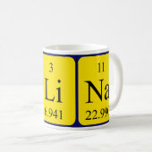 Selina nom de table périodique mug (Devant droit)