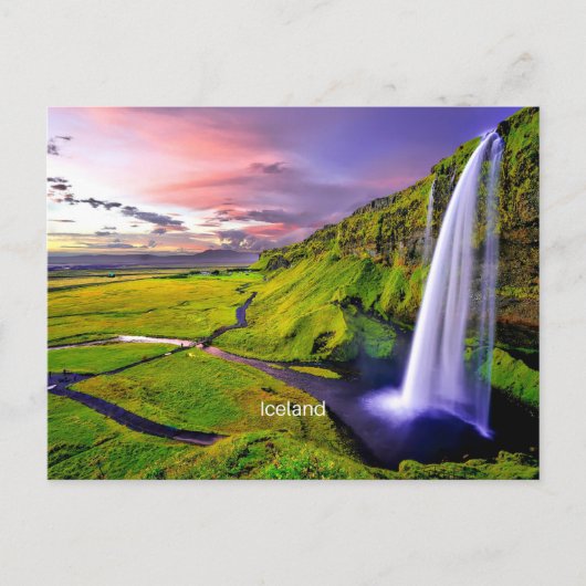 Seljalandfoss, Carte postale Islande (Devant)