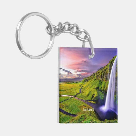 Seljalandfoss, IJsland Sleutelhanger (Voorkant Links)