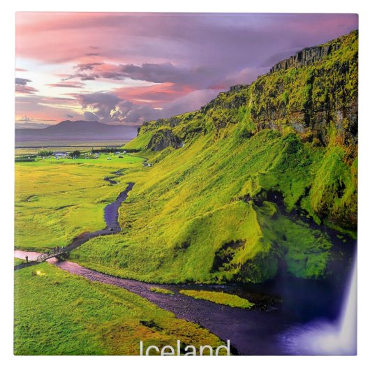 Seljalandfoss, IJsland Tegeltje (Voorkant)