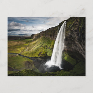 Seljalandsfoss Waterfall IJsland Briefkaart