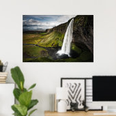 Seljalandsfoss Waterfall | IJsland Poster (Thuiskantoor)