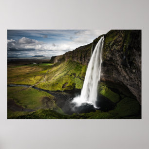 Seljalandsfoss Waterfall   IJsland Poster