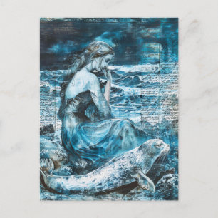 Selkie Keltische Gedaanteverwisselende Zeehond Briefkaart