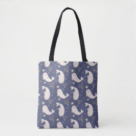 Selkie Kunstprint | Whimsische Oceaan Illustratie Draagtas