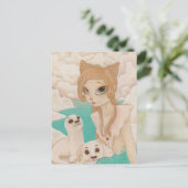 Selkie - Sirène avec Phoque carte postale (Debout devant)