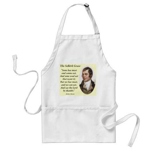 Selkirk Grace Robert Burns Supper Apron Standaard Schort (Voorkant)