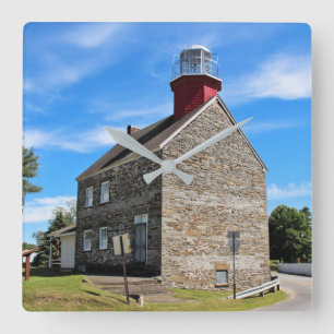 Selkirk Lighthouse, New York Wall Clock Vierkante Klok