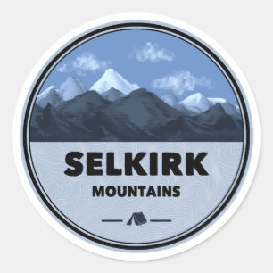 Selkirk Mountains British Columbia Kamperen Ronde Sticker