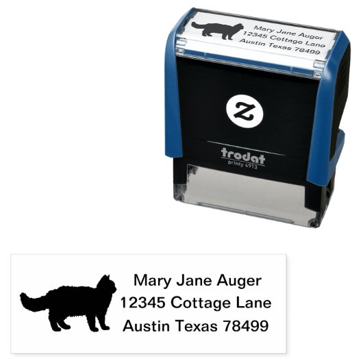 Selkirk Rex gepersonaliseerd Zelfinktende Stempel (In situ)
