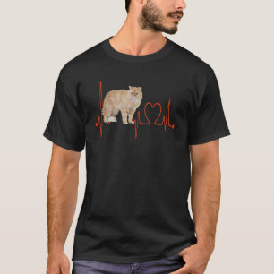 Selkirk Rex Kat Hartslag EKG Kat & Kitten T-shirt