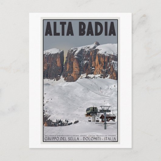 Sella Ronda - Alta Badia Briefkaart (Voorkant)