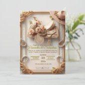 Selle & Étincelle – Invitation de mariage rustique (Debout devant)