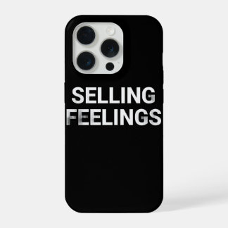 Selling Feelings Minimal Phone Case Dark Humor iPhone 15 Pro Hoesje