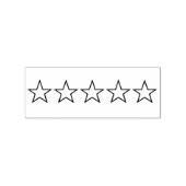 Sello 5 estrellas rubberstempel (Afrduk)