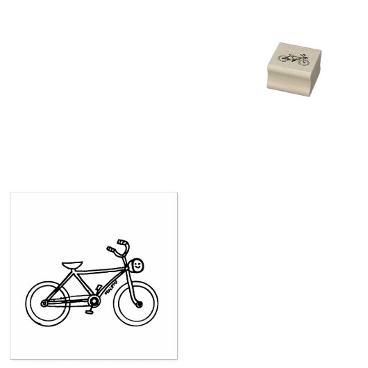 Sello De Caucho bicicleta Rubberstempel (Gestempeld)