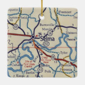 Selma AL  Map Keramisch Ornament (Achterkant)
