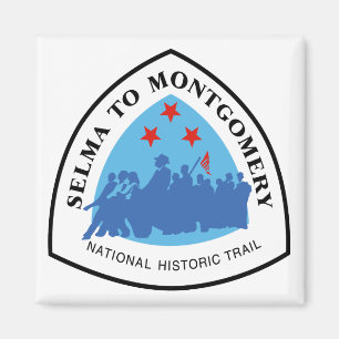 Selma naar Montgomery Trail Sign, Alabama Magneet