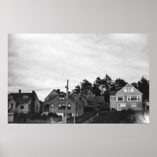Selscott, Oregon Cottages op Pacific Ocean Poster